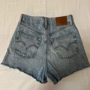 Levi’s High Waisted Loose Denim Cut Off Shorts